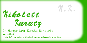 nikolett kurutz business card